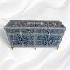 MOP Inlay Scroll Vine Buffet Navy Blue 1