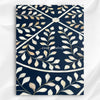 MOP Inlay Scroll Vine Buffet Navy Blue 2