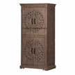 Hand-carved Rhapsody Smoky 4 Door Armoire | Hand-carved Rhapsody Smoky 4 Door Wardrobe