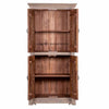 Hand-carved Rhapsody Smoky 4 Door Armoire | Hand-carved Rhapsody Smoky 4 Door Wardrobe