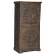 Hand-carved Rhapsody Smoky 4 Door Armoire | Hand-carved Rhapsody Smoky 4 Door Wardrobe