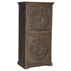 Hand-carved Rhapsody Smoky 4 Door Armoire | Hand-carved Rhapsody Smoky 4 Door Wardrobe