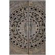 Hand-carved Rhapsody Smoky 4 Door Armoire | Hand-carved Rhapsody Smoky 4 Door Wardrobe