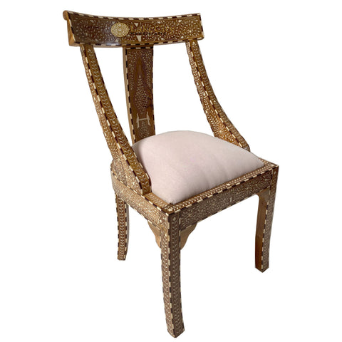 Mia Teakwood Bone Inlaid Dining Chair