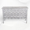 Moghul Flower MOP Inlay 2 Drawer Chest Grey 1