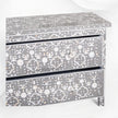 Moghul Flower MOP Inlay 2 Drawer Chest Grey 2