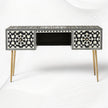 Moroccan Bone Inlay Desk Black 1