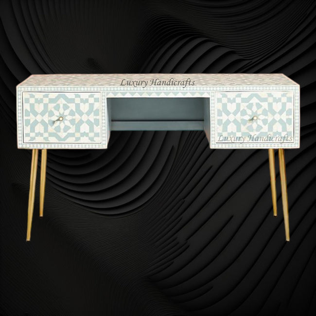 Moroccan Bone Inlay Desk Green 1