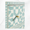 Bone Inlay Moroccan 9 Drawer Chest Green 3