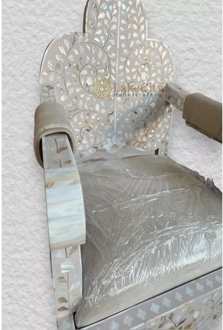 Mother Of Pearl Inlay Floral Chair Lavender Secret