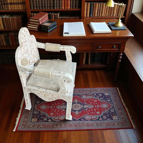 Mother Of Pearl Inlay Floral Chair Lavender Secret