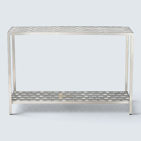 Mother Of Pearl Inlay Arrow Console Grey
