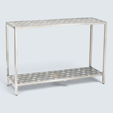 Mother Of Pearl Inlay Arrow Console Grey