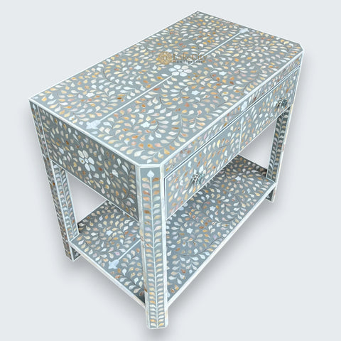 MOP Inlay Edge Bedside Grey