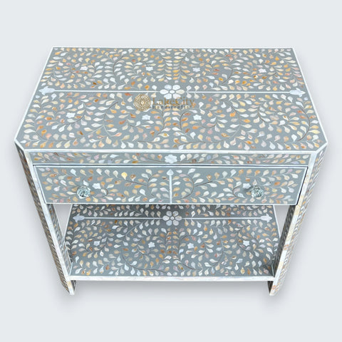 MOP Inlay Edge Bedside Grey
