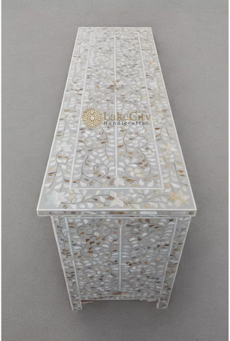 Mother Of Pearl Inlay Floral 7 Drawers Chest Light Grey | Mother Of Pearl Inlay Floral 7 Drawers Dresser Light Grey