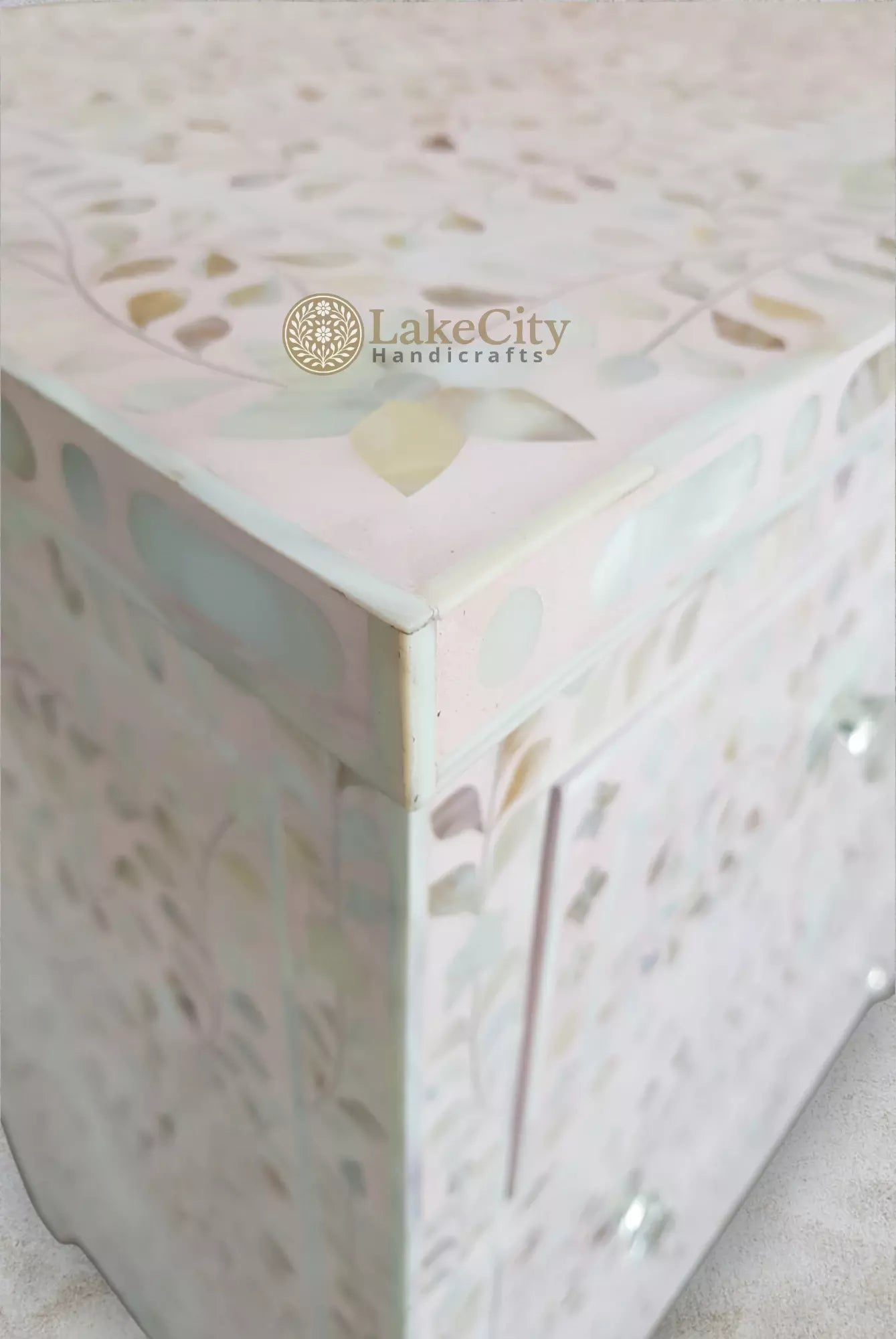 Mother Of Pearl Inlay Floral 7 Drawers Chest Light Pink | Mother Of Pearl Inlay Floral 7 Drawers Dresser Light Pink