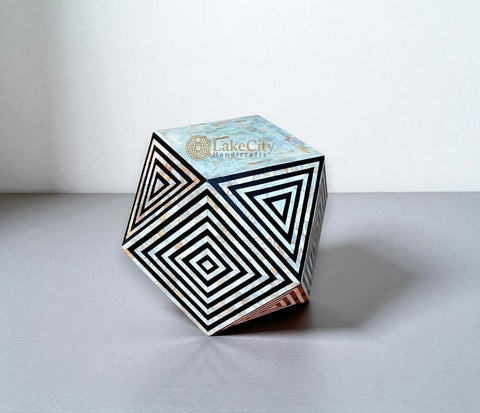 Mother Of Pearl Inlay Octagonal Side Table | Mother Of Pearl Inlay Octagonal End Table