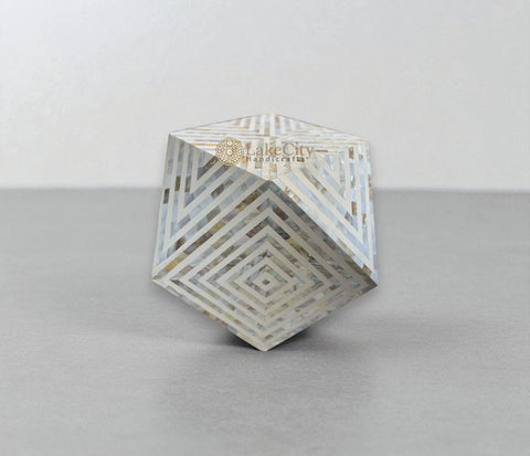 Mother Of Pearl Inlay Octagonal Side Table | Mother Of Pearl Inlay Octagonal End Table