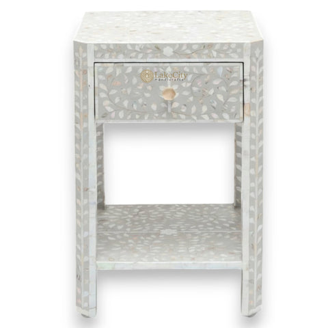 MOP Inlay Edge Bedside Grey
