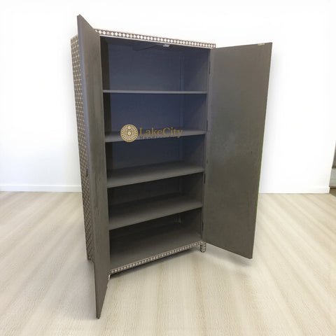 Mother Of Pearl Inlay Star Wardrobe Grey