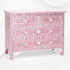 Mother Of Pearl Inlay Floral Chest Of Four Drawer Raspberry 2
