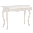 Mother Of Pearl Inlay 1 Drawer French Style Console White 3