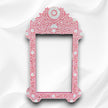 Pink Mother Of Pearl Inlay Floral Circle Mirror 3
