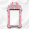 Pink Mother Of Pearl Inlay Floral Circle Mirror 3
