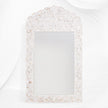 Mother Of Pearl Inlay Floral Crested Mirror White