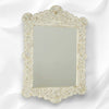 Mother Of Pearl Inlay Scalloped Mirror White