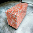 Mother Of Pearl Inlay Moroccan Design 6 Drawers Chest Orange