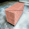 Mother Of Pearl Inlay Moroccan Design 6 Drawers Chest Orange