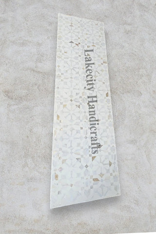 Mother Of Pearl Inlay Moroccan Design 9 Drawers Chest White