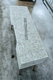 Mother Of Pearl Inlay Scroll-vine Design Desk White | Mother Of Pearl Inlay Scroll-vine Design Console Table White
