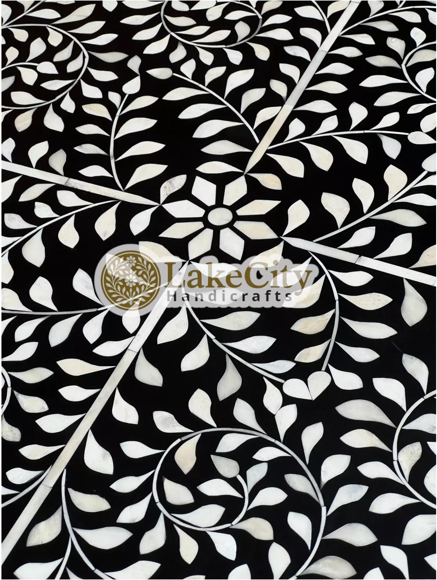 Naomi Bone Inlay Octagonal Large Side Table | Naomi Bone Inlay Octagonal Large Sofa End Table