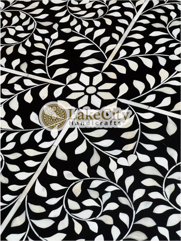 Naomi Bone Inlay Octagonal Large Side Table | Naomi Bone Inlay Octagonal Large Sofa End Table