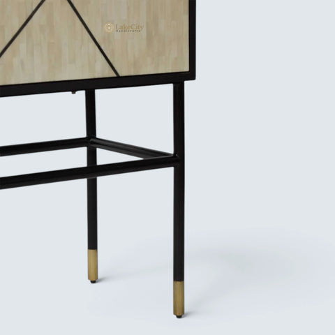 Nola Full Bone Inlay Bar Cabinet