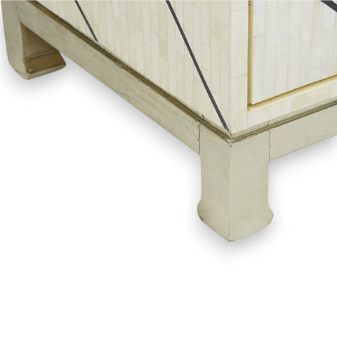 Nola Full Bone Inlay Cabinet Metal Legs Black