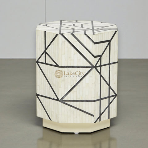 Mesa auxiliar Nola con incrustaciones de hueso