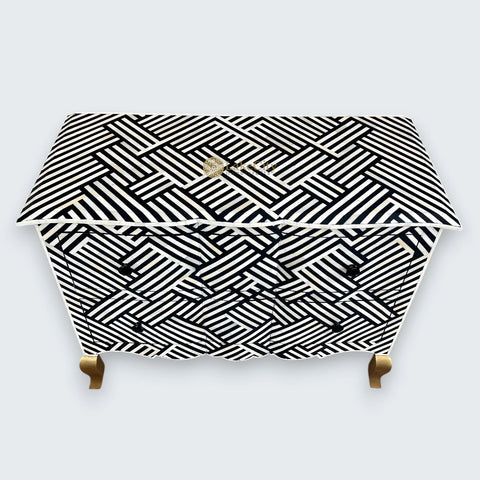 Optical Estelle Bone Inlay 2 Drawer Chest Black | Bone Inlay Dresser