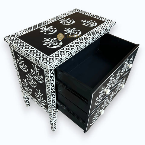 Paisley Bone Inlay Dresser Black