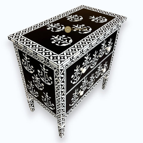 Paisley Bone Inlay Dresser Black