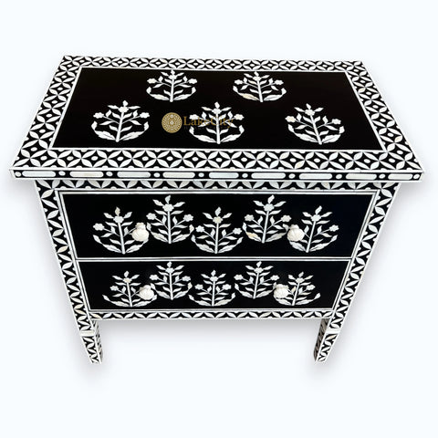 Paisley Bone Inlay Dresser Black