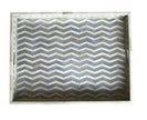  Grey Rectangle Chevron Pattern Bone Inlay Tray 1