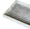 Grey Rectangle Chevron Pattern Bone Inlay Tray 4