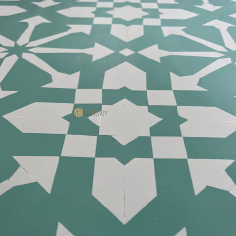 Commode marocaine à 9 tiroirs avec incrustations de résine verte. Totalement végétalien.