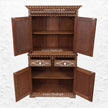 Ross Indian Teak Wood Bone Inlay Cabinet 3