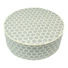 Bone Inlaid Round Coffee Table Honeycomb Grey 2