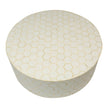 Bone Inlaid Round Coffee Table Honeycomb White 2